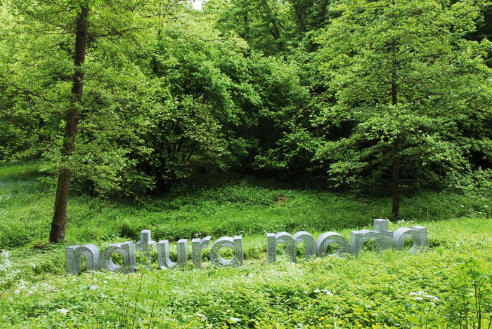 16 Meter Buchstabenskulptur aus Stahllochblech auf der LGS Schleswig